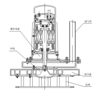 QXB潛水曝氣機(jī)結(jié)構(gòu)圖