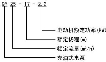 QY油浸式潛水電泵型號(hào)意義